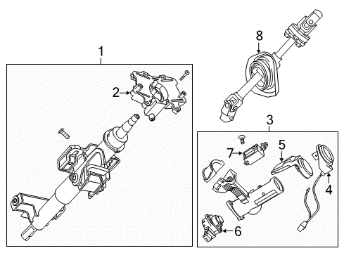 2013 Chevy Captiva Sport Steering Column Diagram for 19260788