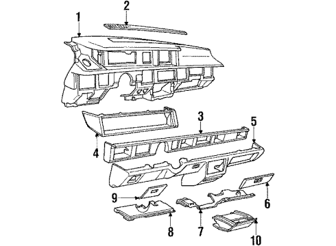 1990 Oldsmobile 98 Instrument Panel Diagram