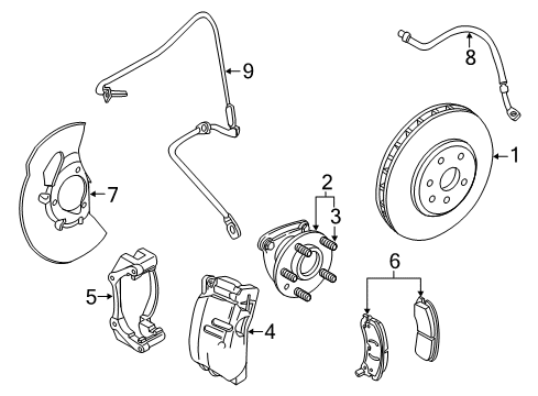 2011 Cadillac CTS Front Brakes Diagram 5 - Thumbnail