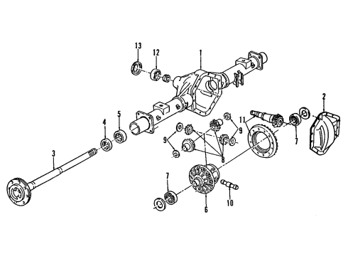 2007 Cadillac Escalade EXT Rear Axle, Differential, Propeller Shaft Diagram