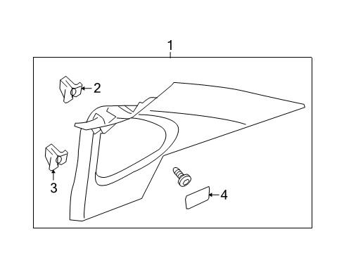 2007 Buick LaCrosse Interior Trim - Quarter Panels Diagram