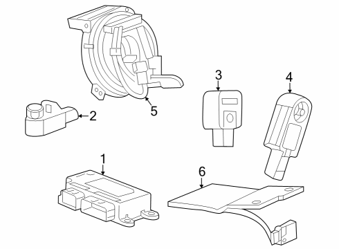 2024 Chevy Trax Front Impact Sensor Diagram for 13544408
