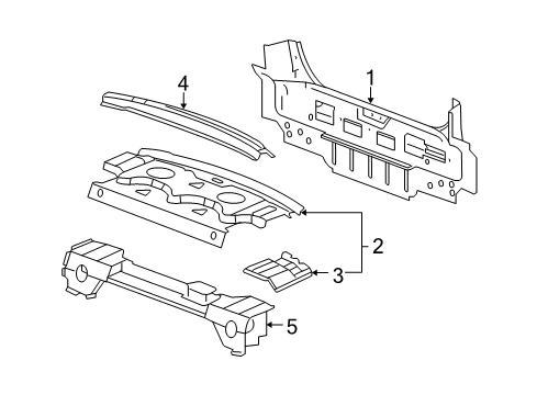 2007 Chevy Malibu Rear Body Panel Diagram for 25863250