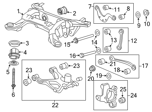 2014 Chevy Traverse Rear Suspension, Control Arm Diagram 3 - Thumbnail
