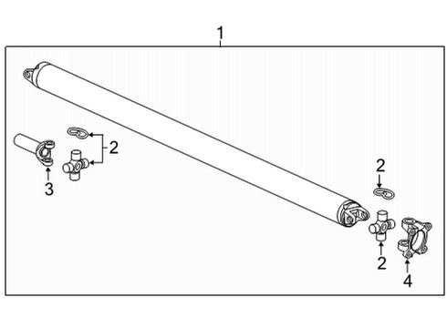 2021 GMC Yukon XL Drive Shaft - Rear Diagram