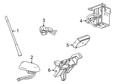 2023 Chevy Trailblazer Communication System Components Diagram