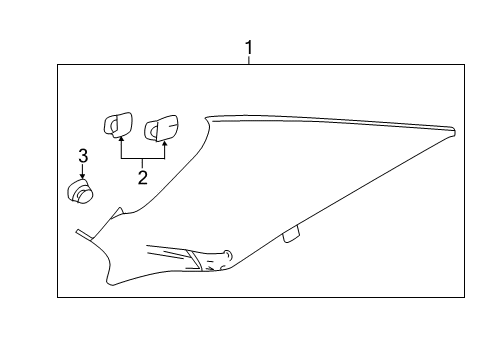 2014 Chevy Malibu Interior Trim - Quarter Panels Diagram