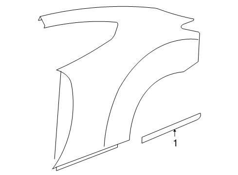 2006 Pontiac G6 Exterior Trim - Quarter Panel Diagram 2 - Thumbnail