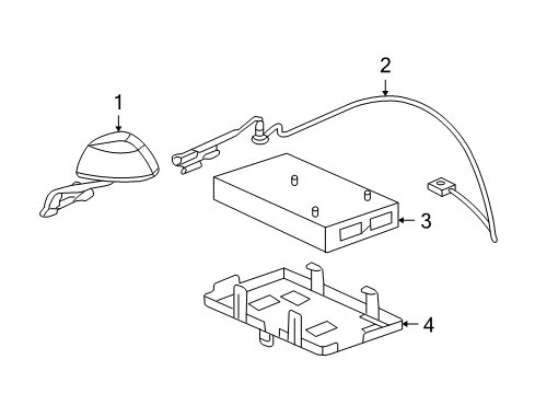 2005 Chevy Corvette Antenna Diagram for 10353378
