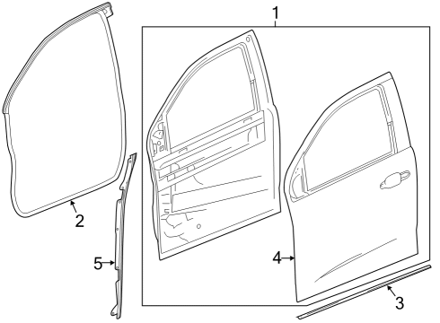 2017 GMC Canyon Front Door Diagram