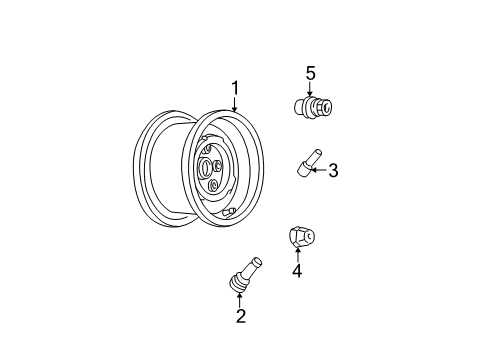 1995 GMC C2500 Wheels Diagram 5 - Thumbnail