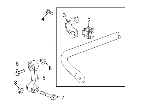2024 Chevy Malibu Stabilizer Bar & Components - Rear Diagram