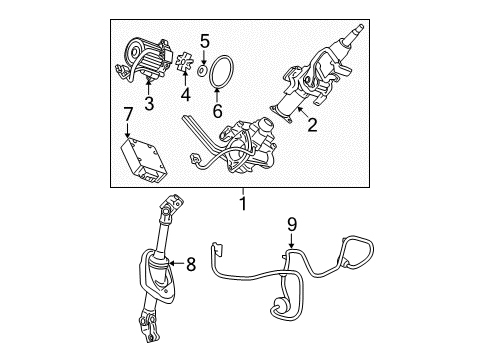 2009 Chevy Equinox Module Diagram for 25883854