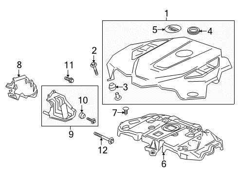2017 Cadillac CT6 Engine Appearance Cover Diagram 2 - Thumbnail