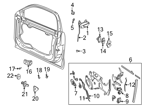 2005 Chevy Classic Door & Components Diagram