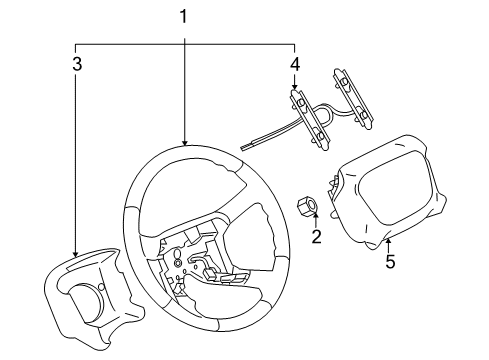 2007 GMC Sierra 2500 HD Steering Systems, Internal Components, Shroud, Switches Diagram 10 - Thumbnail