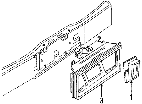 1985 Oldsmobile Firenza Backup & License Lamps Diagram