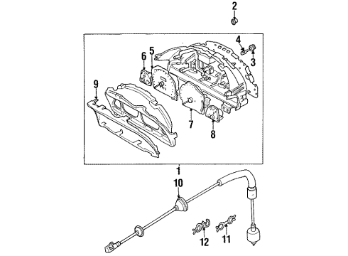 1998 Chevy Metro Speedometer Cable Diagram for 30014426