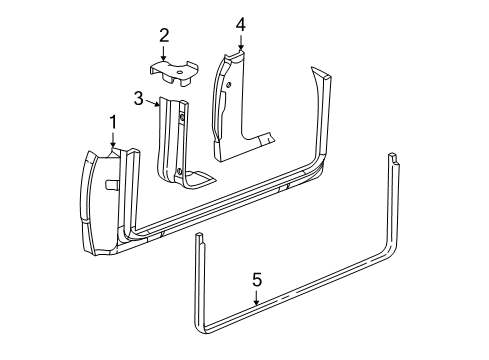 2004 Cadillac Escalade EXT Rear Body & Floor Diagram