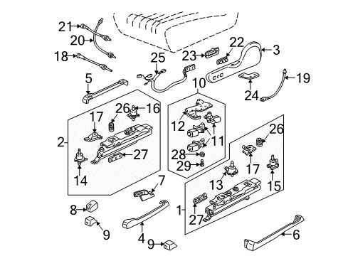 1995 Chevy Camaro Seat Switch, Driver Side Diagram for 22543666