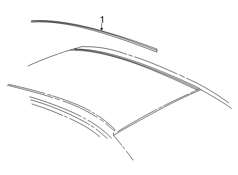 2003 Cadillac CTS Exterior Trim - Roof Diagram