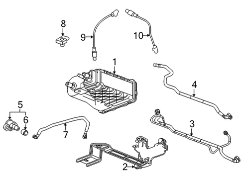 2022 Chevy Suburban Mount Bracket Diagram for 84378987