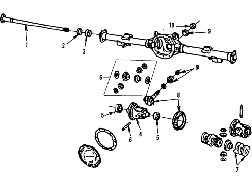 1985 Buick Regal Rear Axle, Differential, Propeller Shaft Diagram