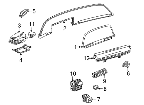 2023 Cadillac Escalade ESV Ignition Lock Diagram