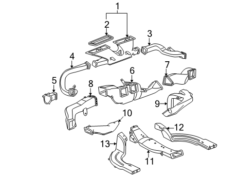2007 Cadillac DTS Ducts Diagram
