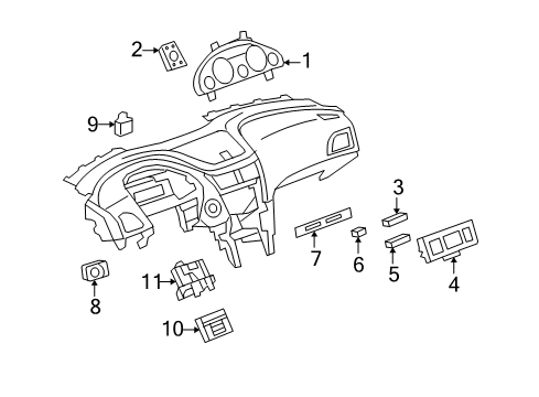 2011 Buick Enclave A/C & Heater Control Units Diagram