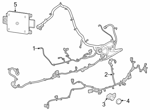2023 Chevy Corvette Electrical Components - Rear Bumper Diagram 2 - Thumbnail