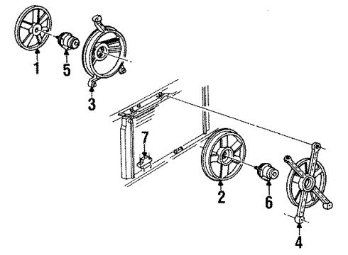 1992 Cadillac Seville Cooling System, Radiator, Water Pump, Cooling Fan Diagram 2 - Thumbnail