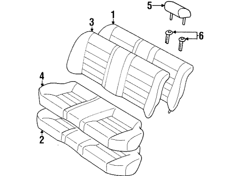 2001 Chevy Prizm Seat Back Panel Diagram for 94858185