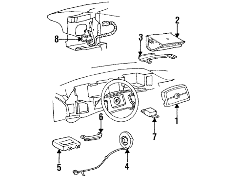 1993 Cadillac Fleetwood Arming Sensor Diagram for 16149469