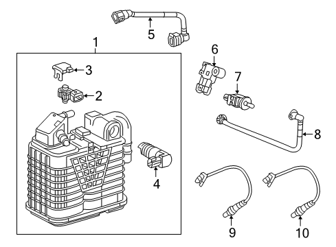 2019 Buick Regal Sportback PCV Valve Diagram for 55596783