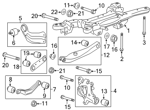 Bolt, Steering Knuckle Lower Control Arm Diagram for 11561300