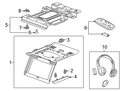 2016 GMC Sierra 2500 HD Entertainment System Components Diagram