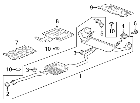 2020 GMC Terrain Exhaust Components Diagram 3 - Thumbnail