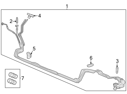 2017 Chevy Suburban Rear A/C Lines Diagram