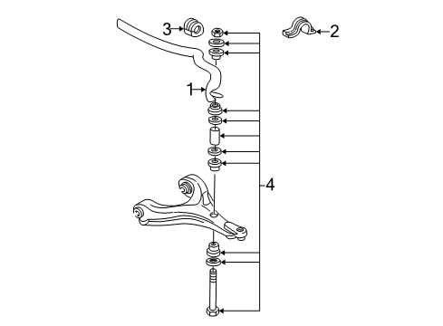 2005 Buick Park Avenue Front Suspension, Control Arm, Stabilizer Bar Diagram 2 - Thumbnail
