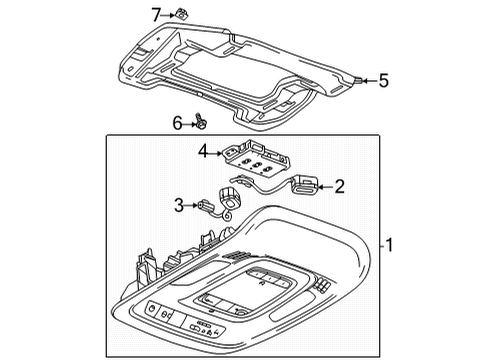 2022 Buick Envision Overhead Console Diagram