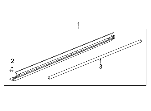 2024 Cadillac XT4 Exterior Trim - Pillars Diagram