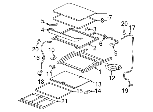 2009 Saturn Aura Sunroof Diagram 3 - Thumbnail