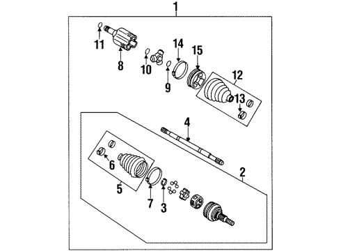 2002 Oldsmobile Silhouette Drive Axles - Front Diagram
