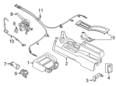 2016 Chevy City Express Front Console Diagram for 19317280