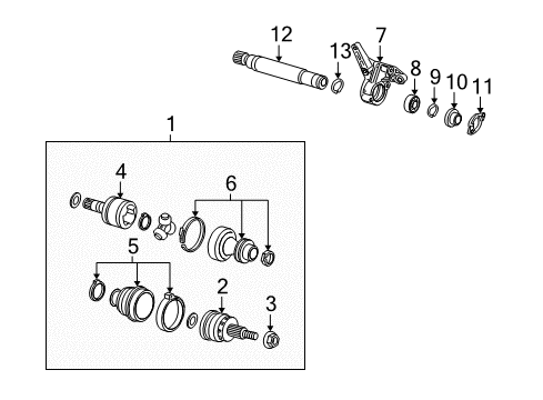Slinger, Front Wheel Drive Axle Shaft Diagram for 12789088