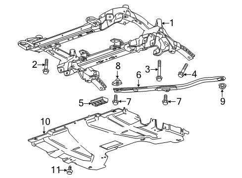 2017 Cadillac ATS Suspension Mounting - Front Diagram 5 - Thumbnail