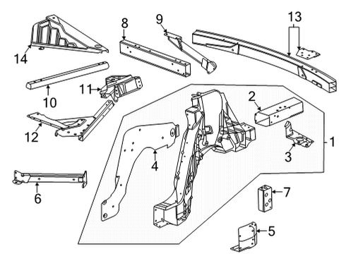 2024 Chevy Corvette Lower Frame Rivet, Rear Diagram for 11548387