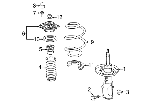 2024 Cadillac XT4 Struts & Components - Front Diagram