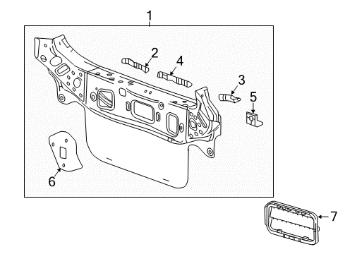 2019 Chevy Bolt EV Rear Body Diagram